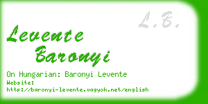 levente baronyi business card